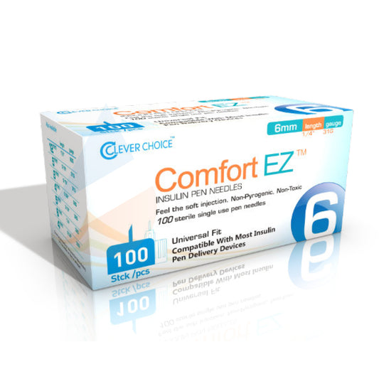 Clever Choice Comfort EZ Insulin Pen Needles - 31G 6mm 100ct