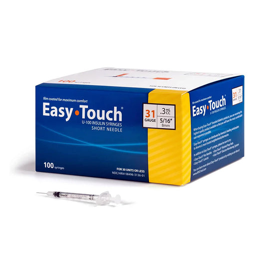 EasyTouch Insulin Syringes - 31G .3cc 5/16" 100ct